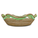 Circular Pine Needle Basket with Waves (Set of 3)