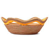 Circular Pine Needle Basket with Waves (Set of 3)