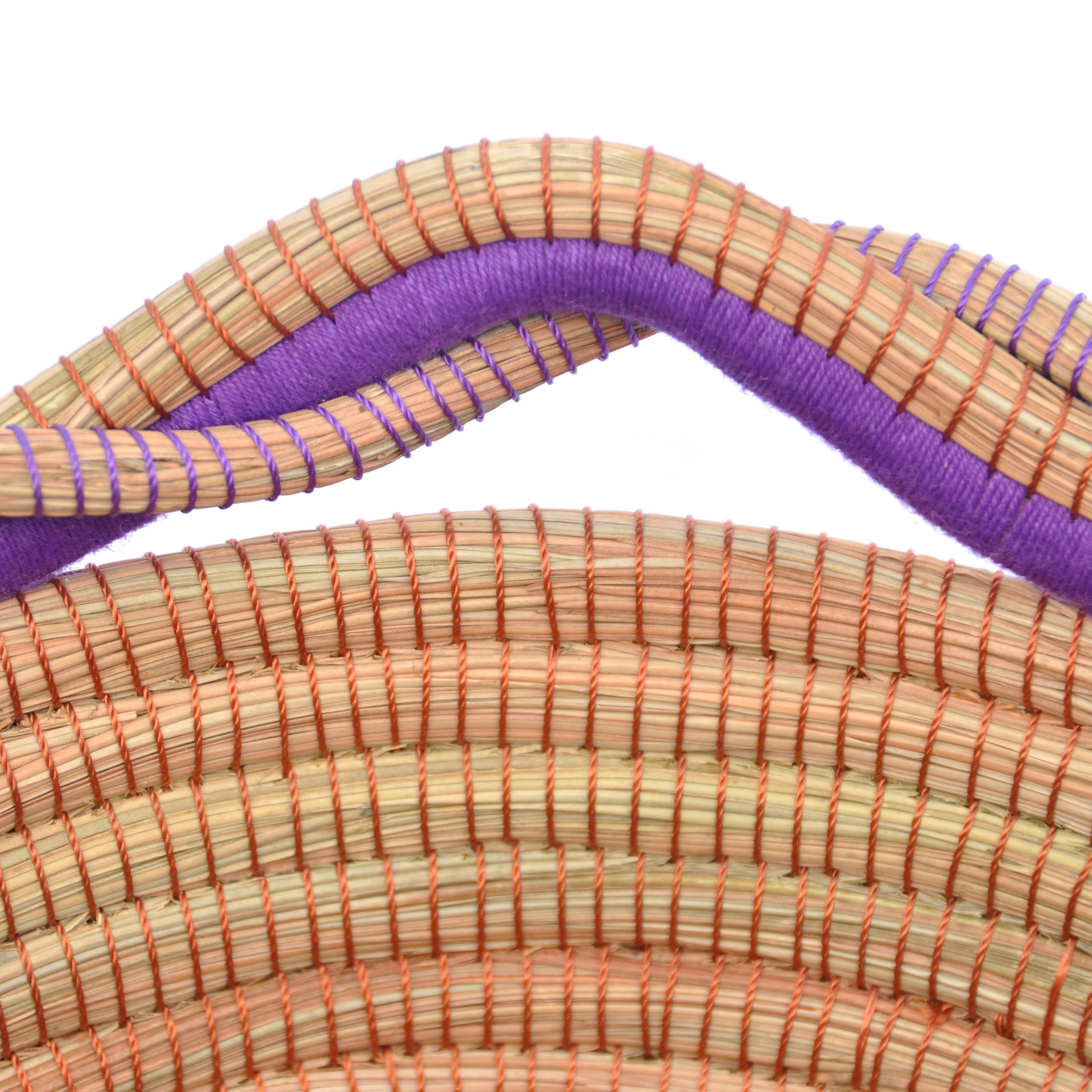 Circular Pine Needle Basket with Waves (Set of 3)