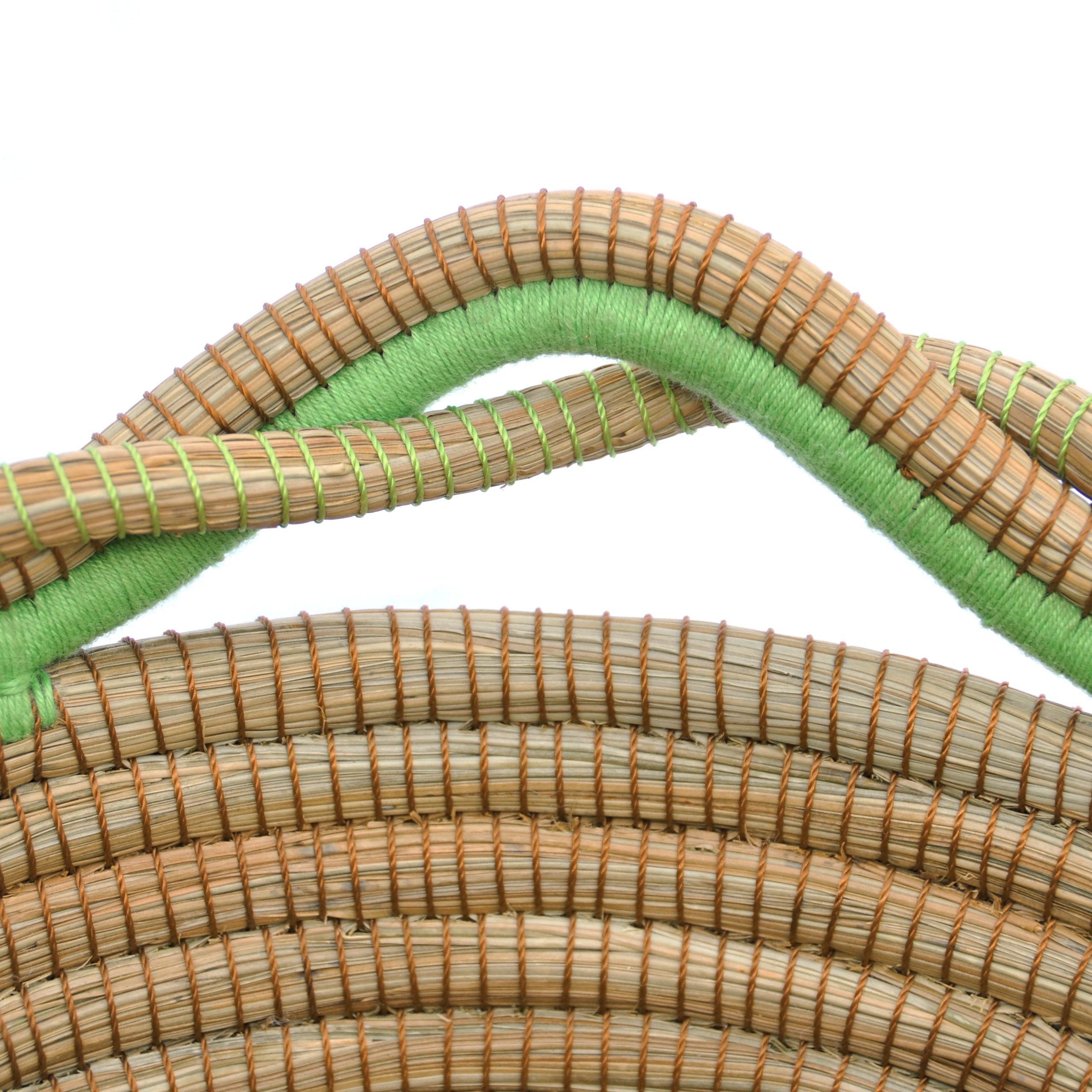 Circular Pine Needle Basket with Waves (Set of 3)