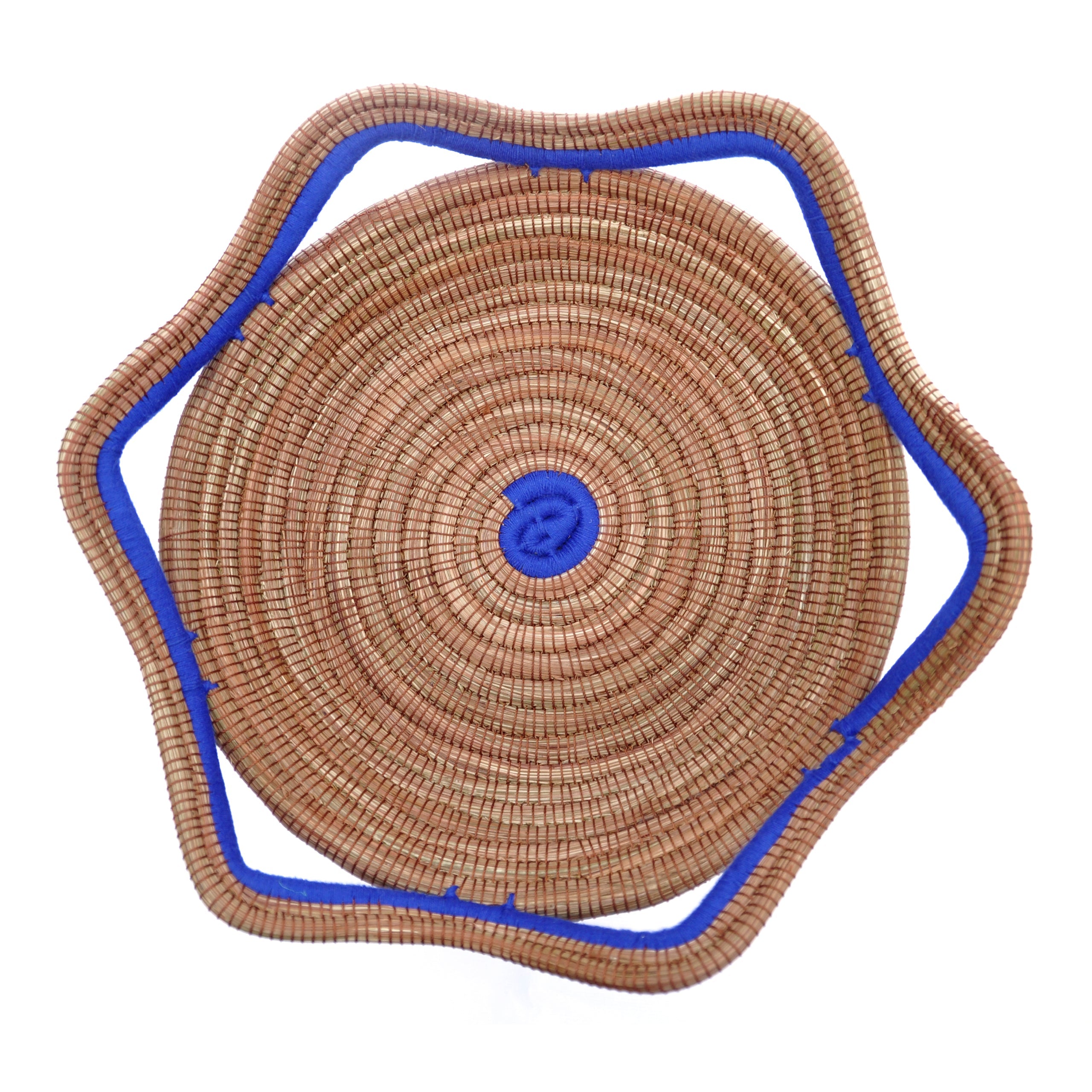 Circular Pine Needle Basket with Waves (Set of 3)