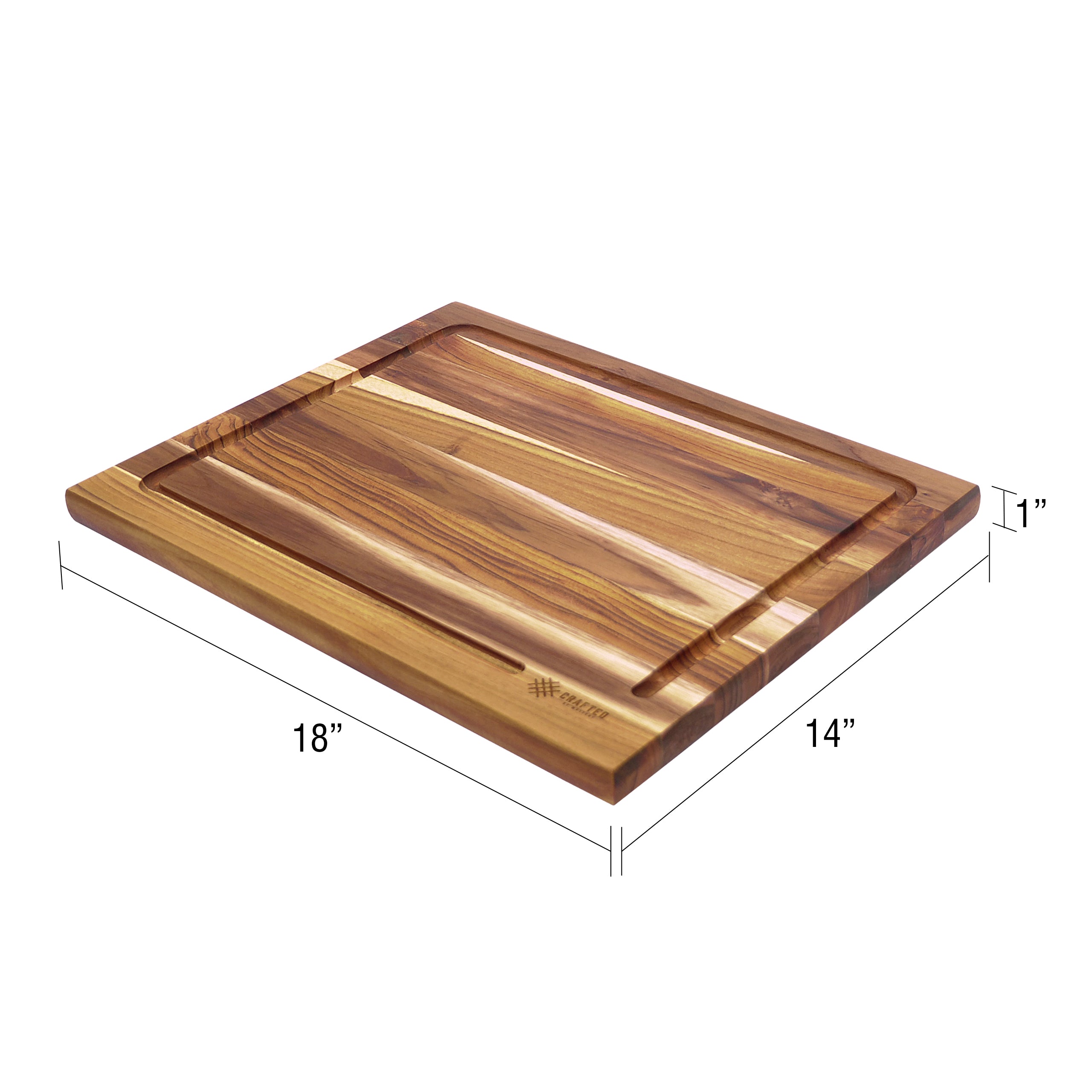 Deluxe Edge-Grain Teak Cutting Board