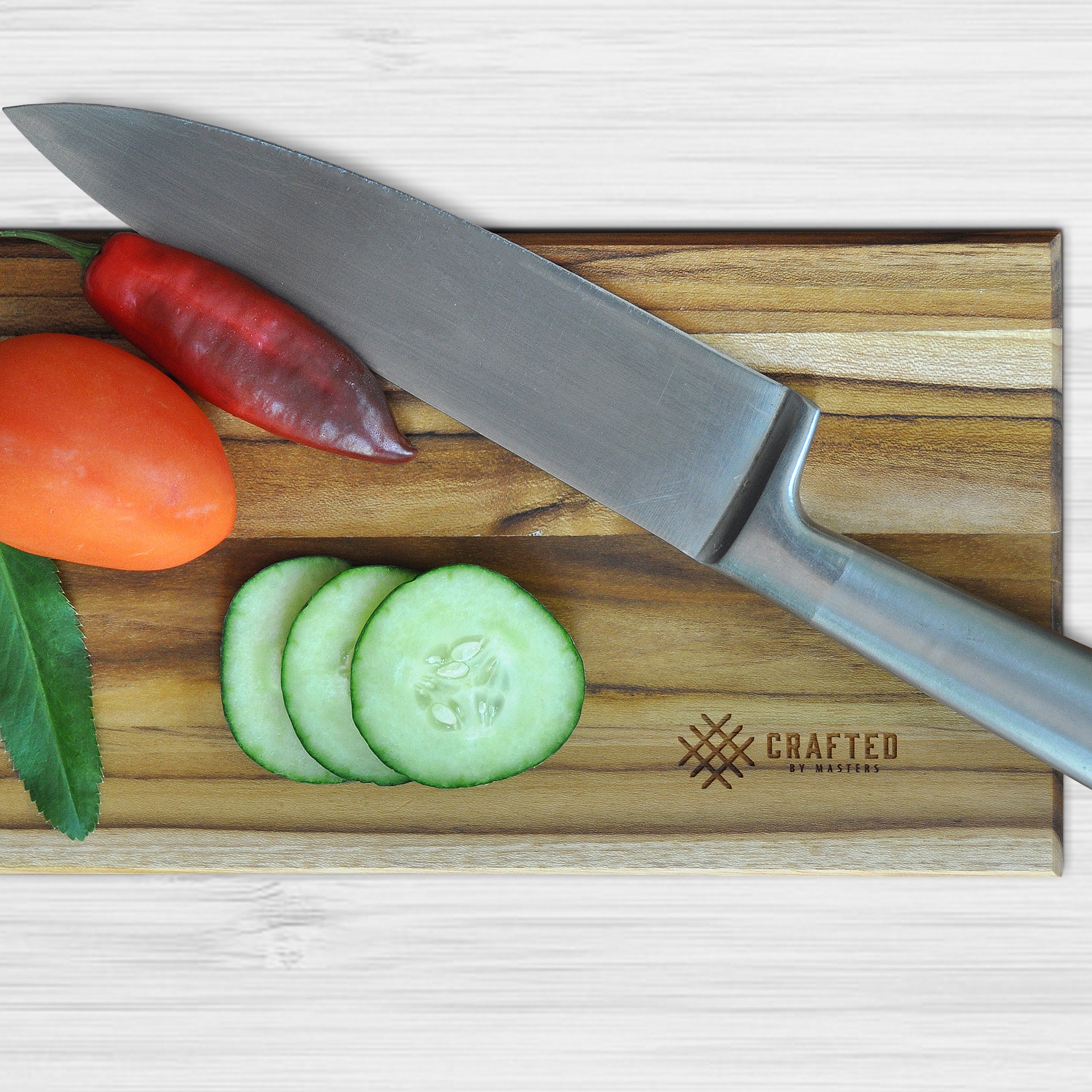 Deluxe Edge-Grain Teak Cutting Board