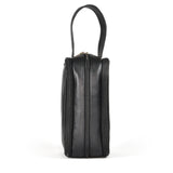 Black Leather Pouch Bag
