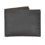 Black Hand Stitched Wallet - Genuine Leather