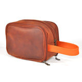 Dark Brown Leather Pouch Bag
