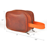 Dark Brown Leather Pouch Bag