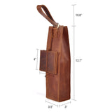 Wine Bottle Leather Carrier & Coasters