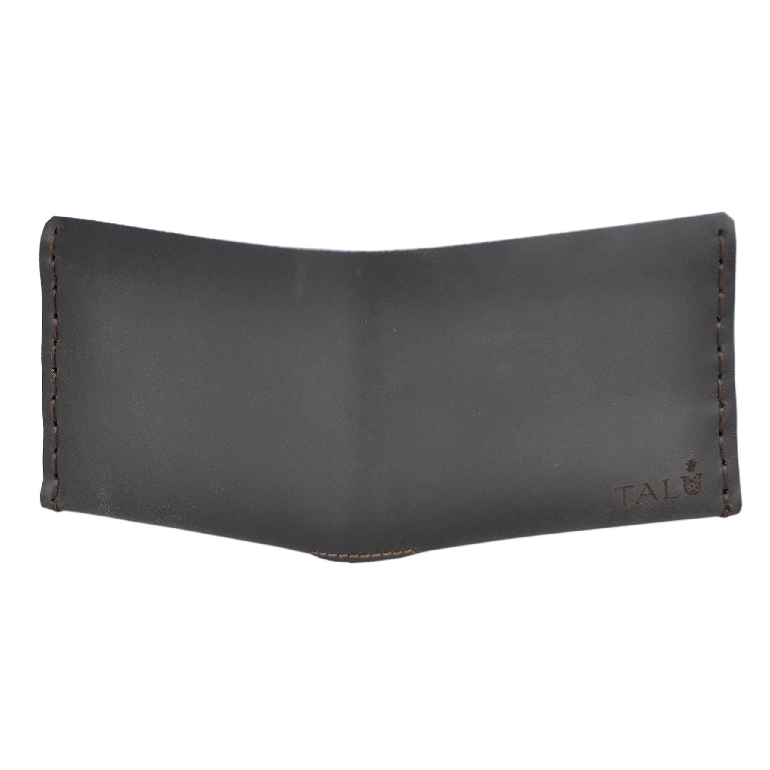 Black Hand Stitched Wallet - Genuine Leather