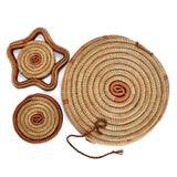 Tortilla Basket with Lid, Plate & Glass Coasters