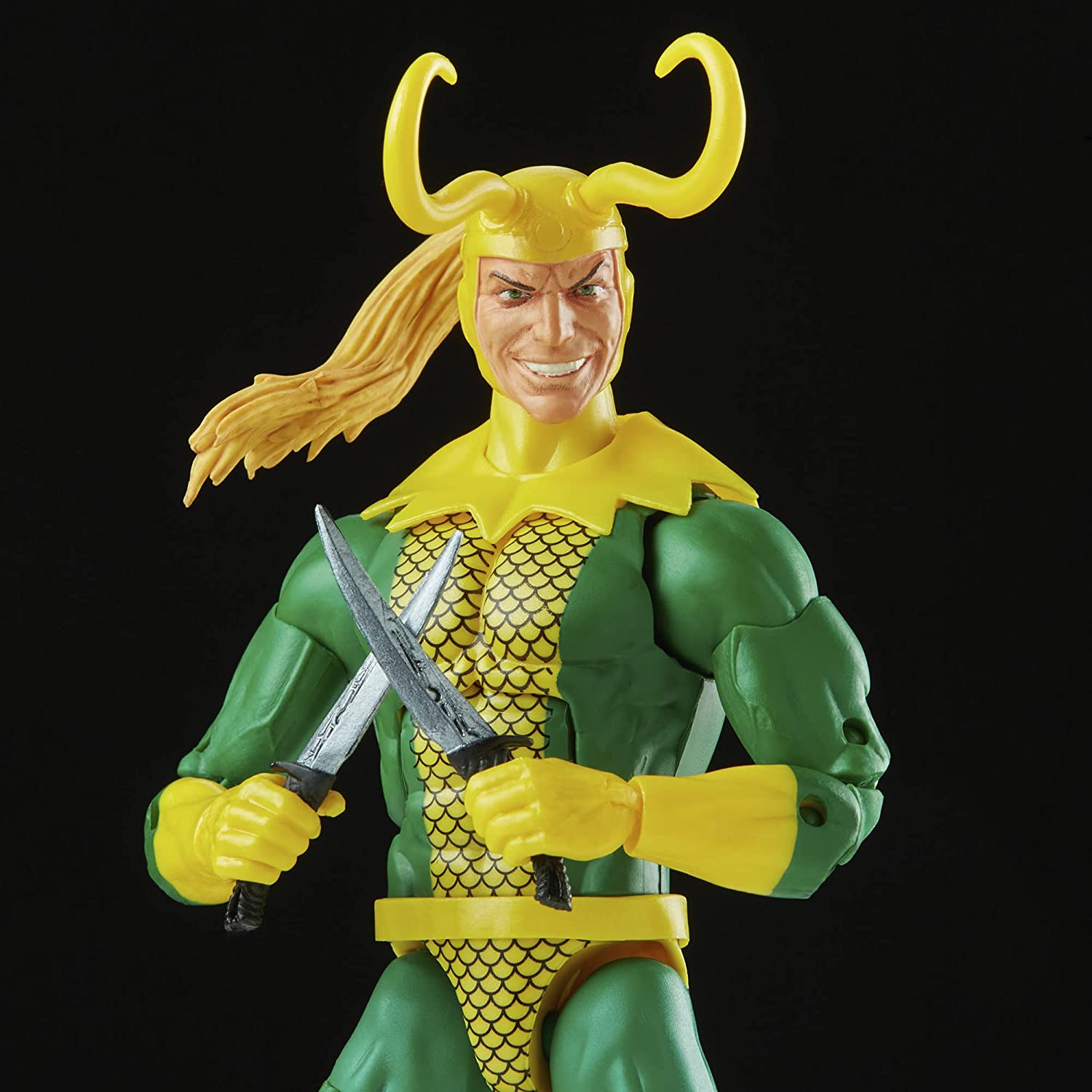 Marvel Legends Series Loki 6-inch Retro Packaging Action Figure Toy, 3 Accessories