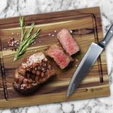 3x2 Deluxe Edge-Grain Teak Cutting Board Set - Free Small Board