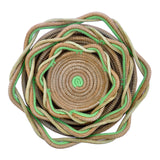 Circular Pine Needle Basket with Waves (Set of 3)