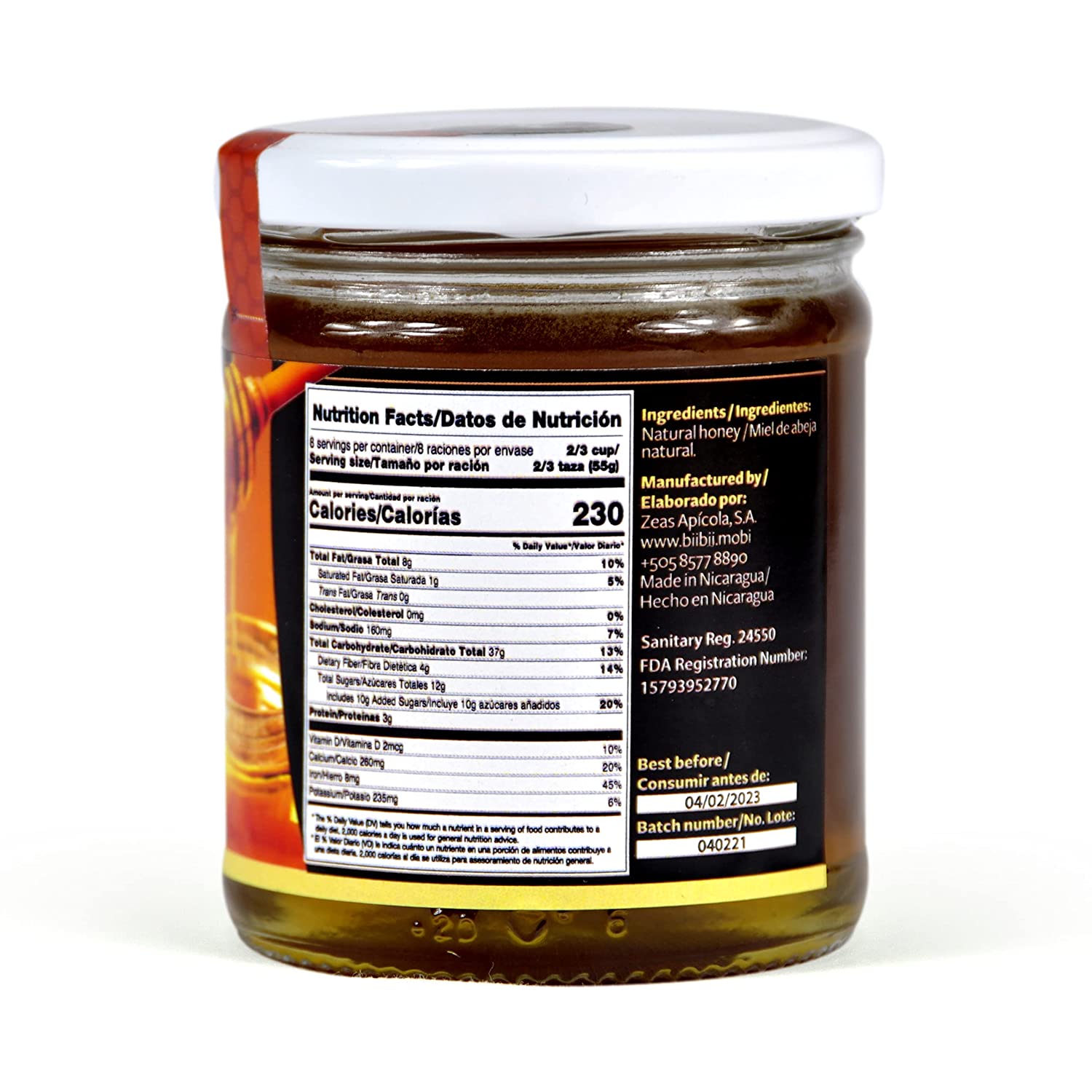Biibii Honey, Really Raw Honey, 100% Pure  Raw Honey  Bee.1 jAR  10.5 OZ
