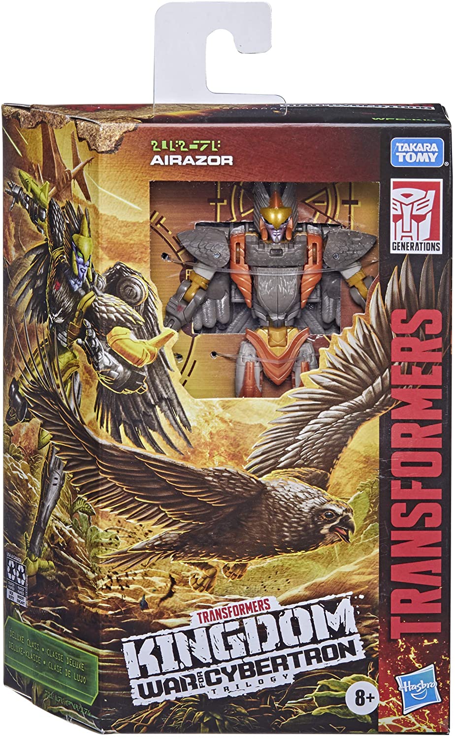 Transformers Toys Generations War for Cybertron: Kingdom Deluxe WFC-K14 Airazor Action Figure - Kids Ages 8 and Up, 5.5-inch