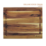 3x2 Deluxe Edge-Grain Teak Cutting Board Set - Free Small Board