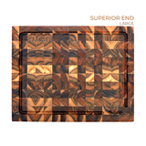 3x2 Superior End-Grain Teak Cutting Board Set - Free Small Board