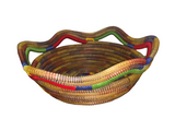 Best Guide Store, Handmade pine needle multicolor  basket, Decorative Hampers, Woven fruit or bread basket, Serving Basket. Woven basket for organizer.